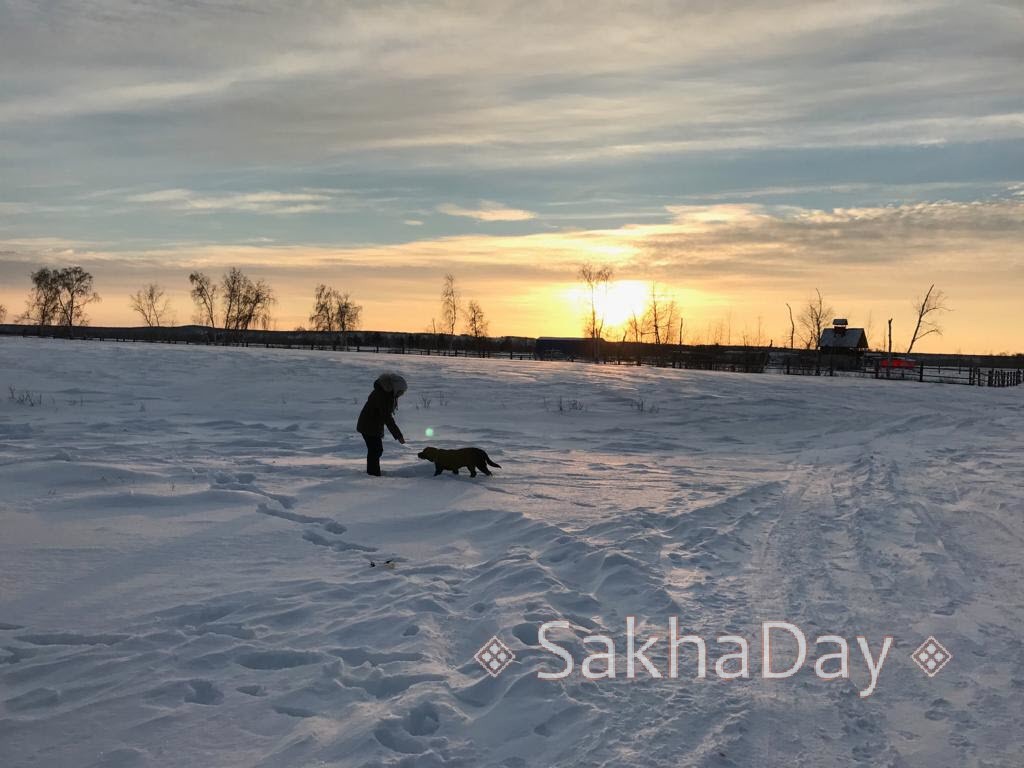 Жительница Якутска с помощью поводка удерживала мужчину, провалившегося под лед в 202 мкр