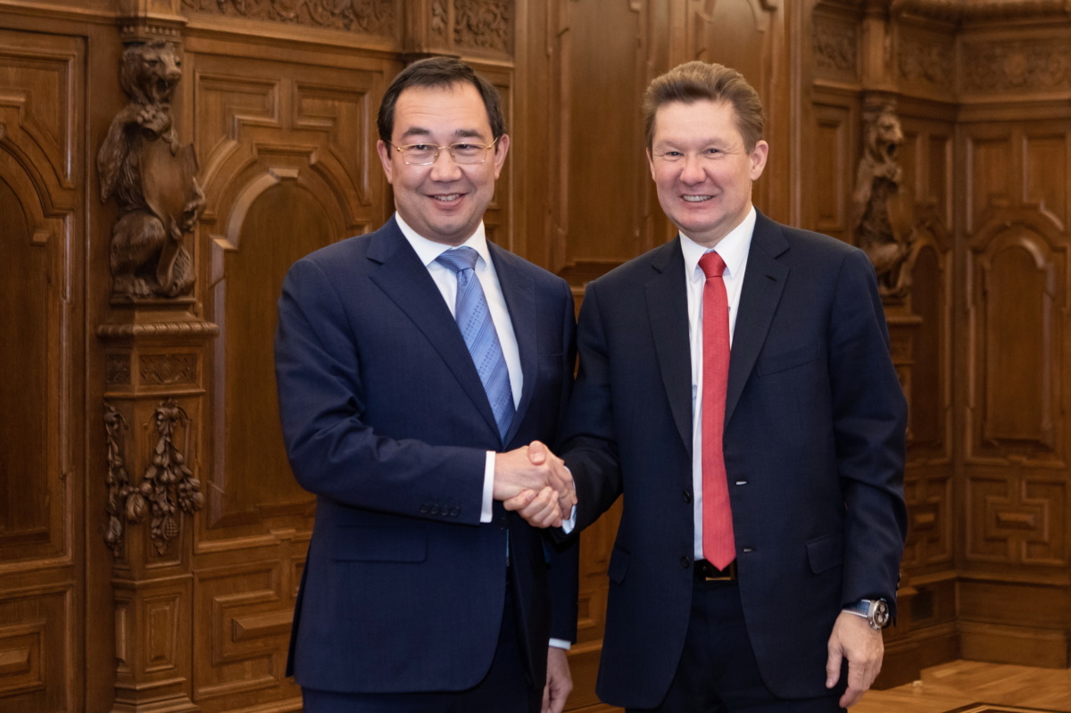 Глава Якутии Айсен Николаев и председатель правления «Газпрома» Алексей Миллер обсудили вопросы дальнейшего сотрудничества