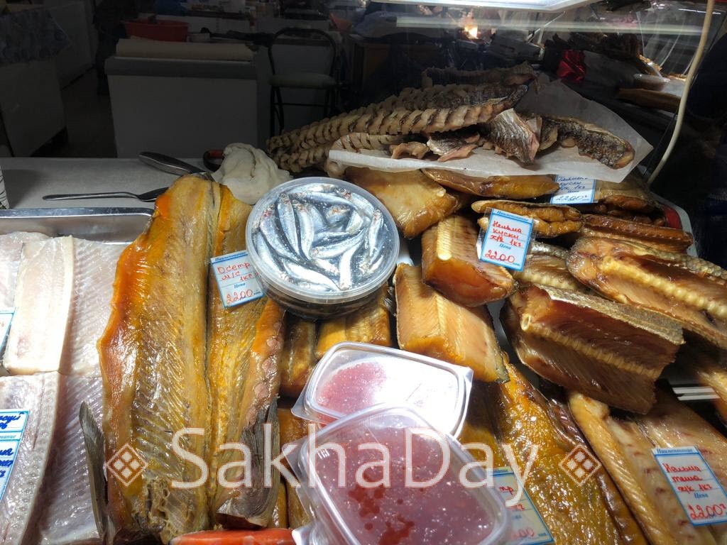 соленая рыба витрина