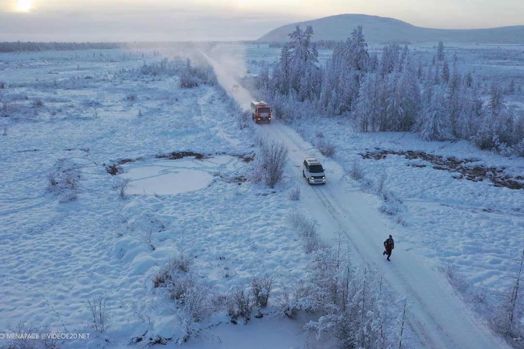 Марафонец Паоло Вентурини опубликовал видео забега в Оймяконе