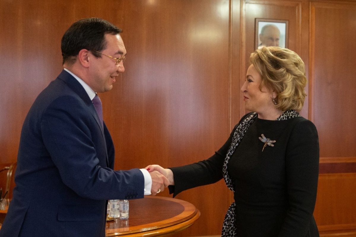 Айсен Николаев встретился со спикером Совета Федерации Федерального Собрания РФ Валентиной Матвиенко