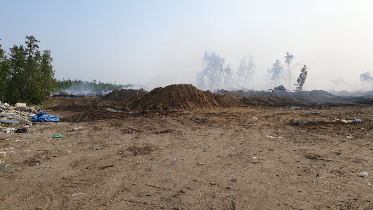Возгорание свалки в селе Маган локализовано