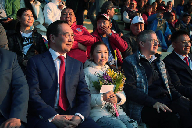 Фотофакт:  Открытие VII Спортивных игр народов Якутии в Амге на новом стадионе "Амма"