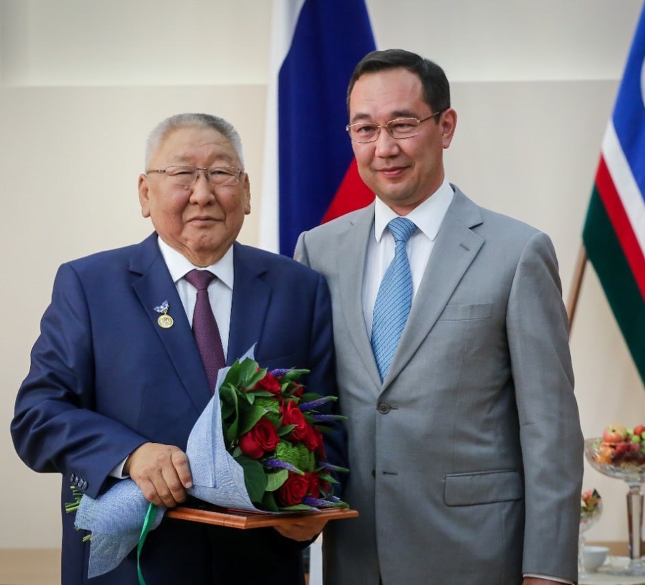 "Я очень ценю истинно якутский характер Егора Афанасьевича", - глава Якутии поздравил сенатора Борисова с юбилеем