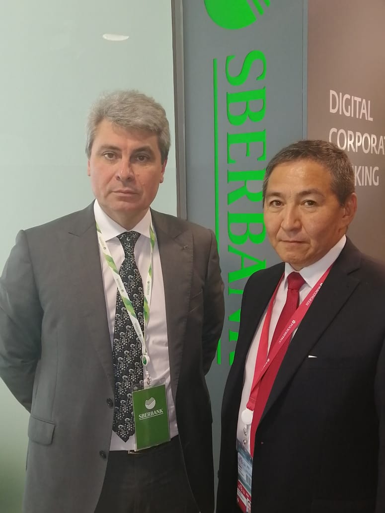 Деловая встреча генерального директора АО "Водоканал" А. Кырджагасова и вице-президента ПАО "Сбербанк" М. Чачина