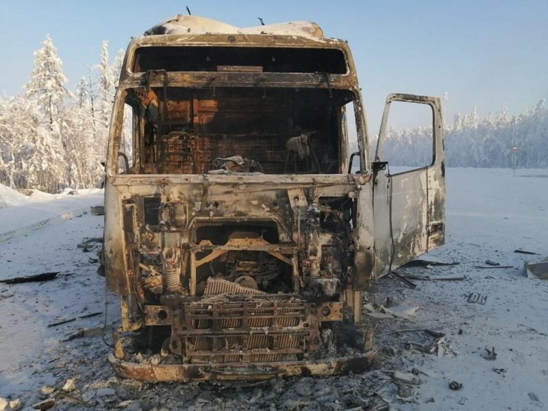 В Якутии водитель сжег грузовик с целью сокрытия других преступлений