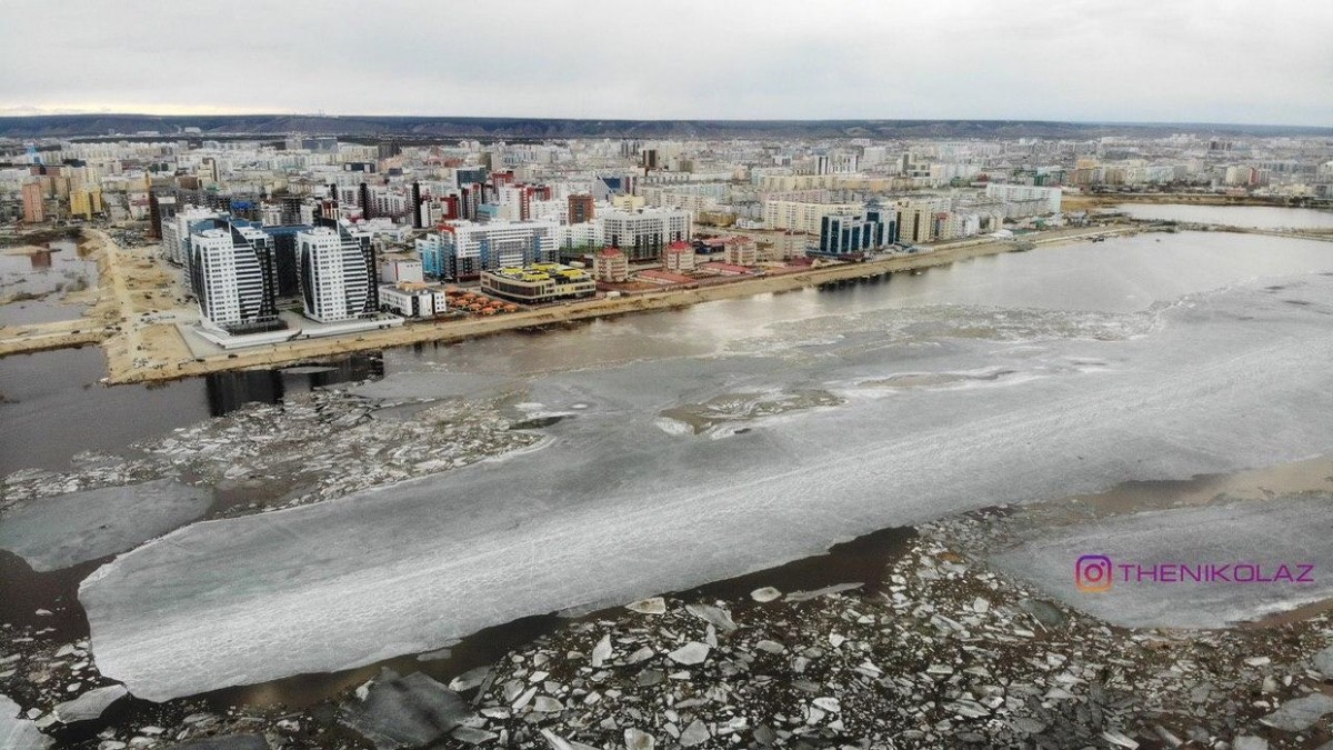 Паводковая обстановка в Якутске на 9 утра 14 мая