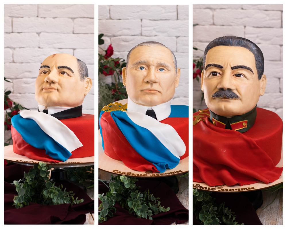 Якутские  кулинары испекли торты в виде голов руководителей страны