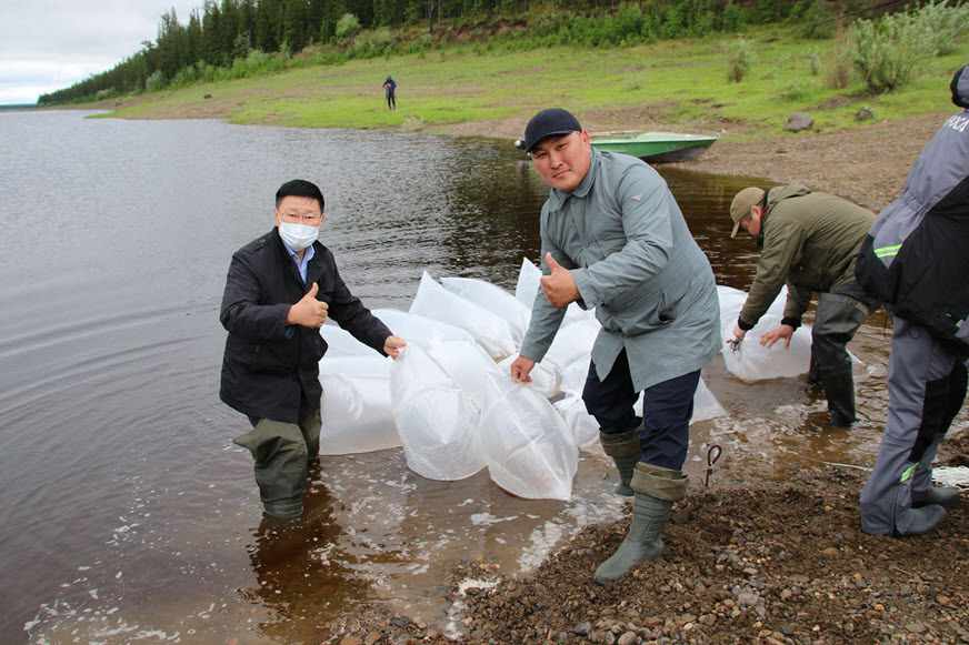 Сунтаарга алмаас таас бастакы көстүбүт сиригэр  чиир балык ыаматын ыыттылар