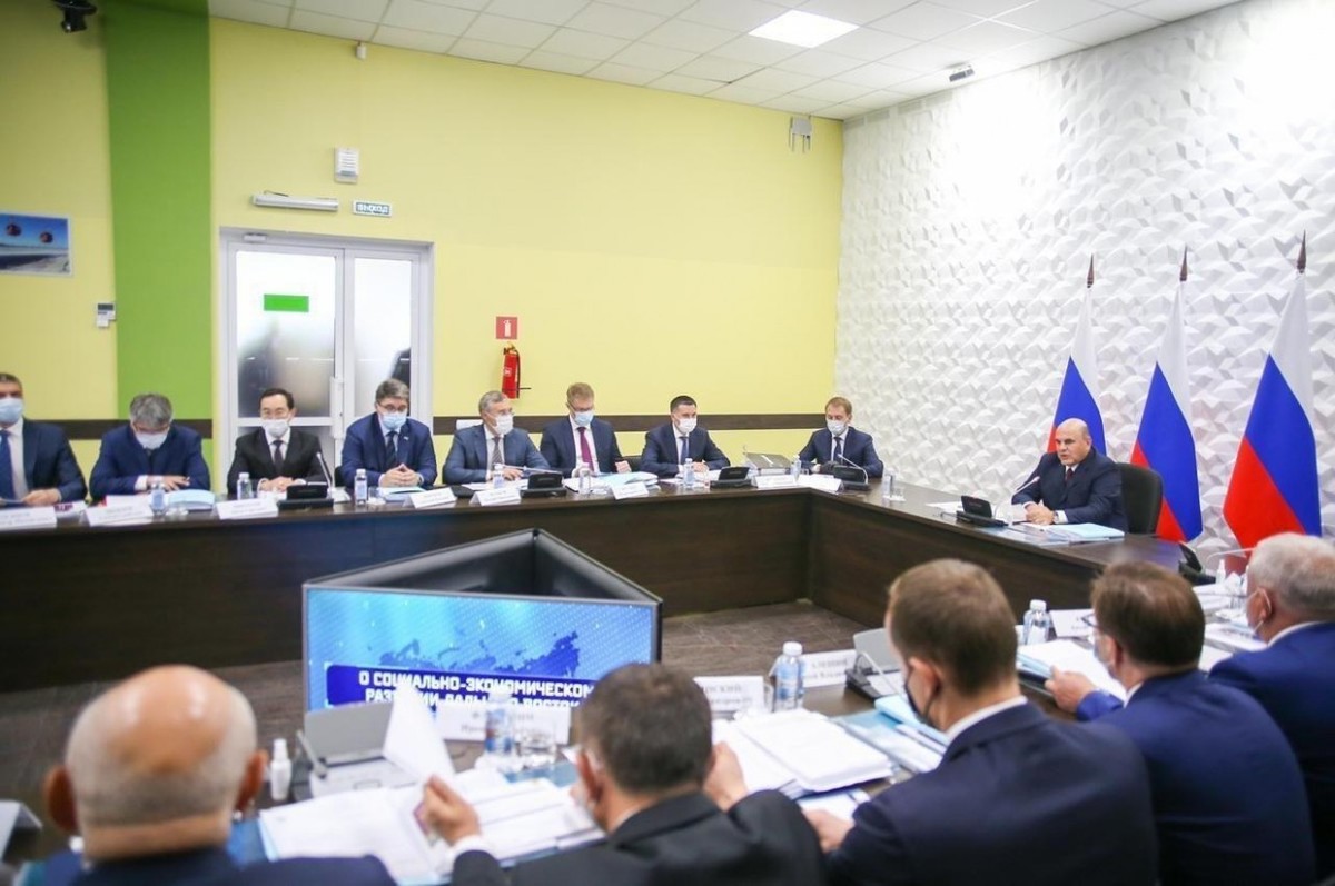 Фотофакт: Глава Якутии участвует в совещании председателя правительства РФ Михаила Мишустина