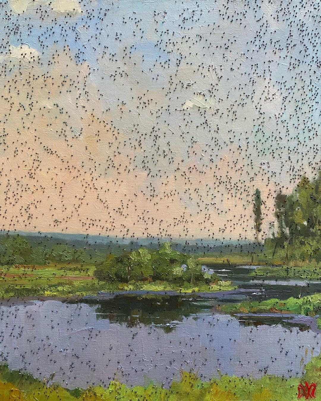 Фотофакт: Якутская художница показала этюд с мошками