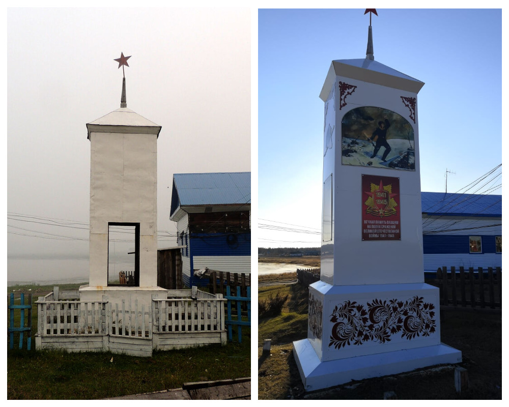 В якутском селе памятник ревкомовцам, павшим в годы гражданской войны, посвятили также Победе в ВОВ