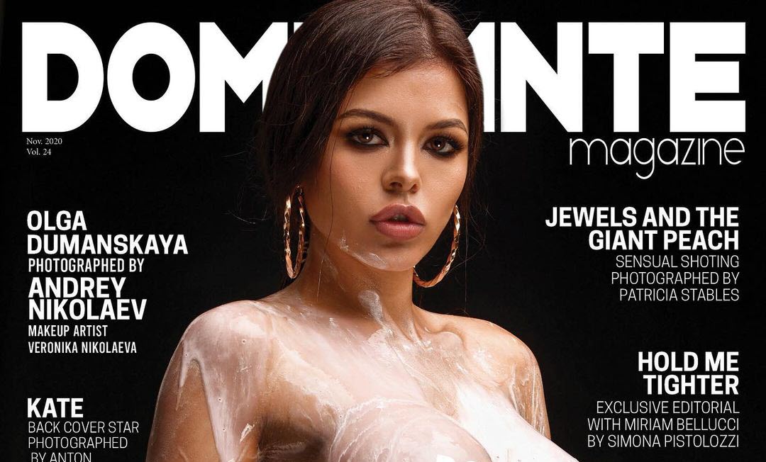 Модель Ольга Думанская на обложке французского журнала