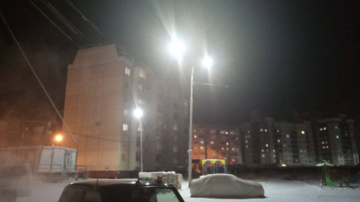 МУП «Горсвет» продолжает установку светодиодного освещения в Якутске