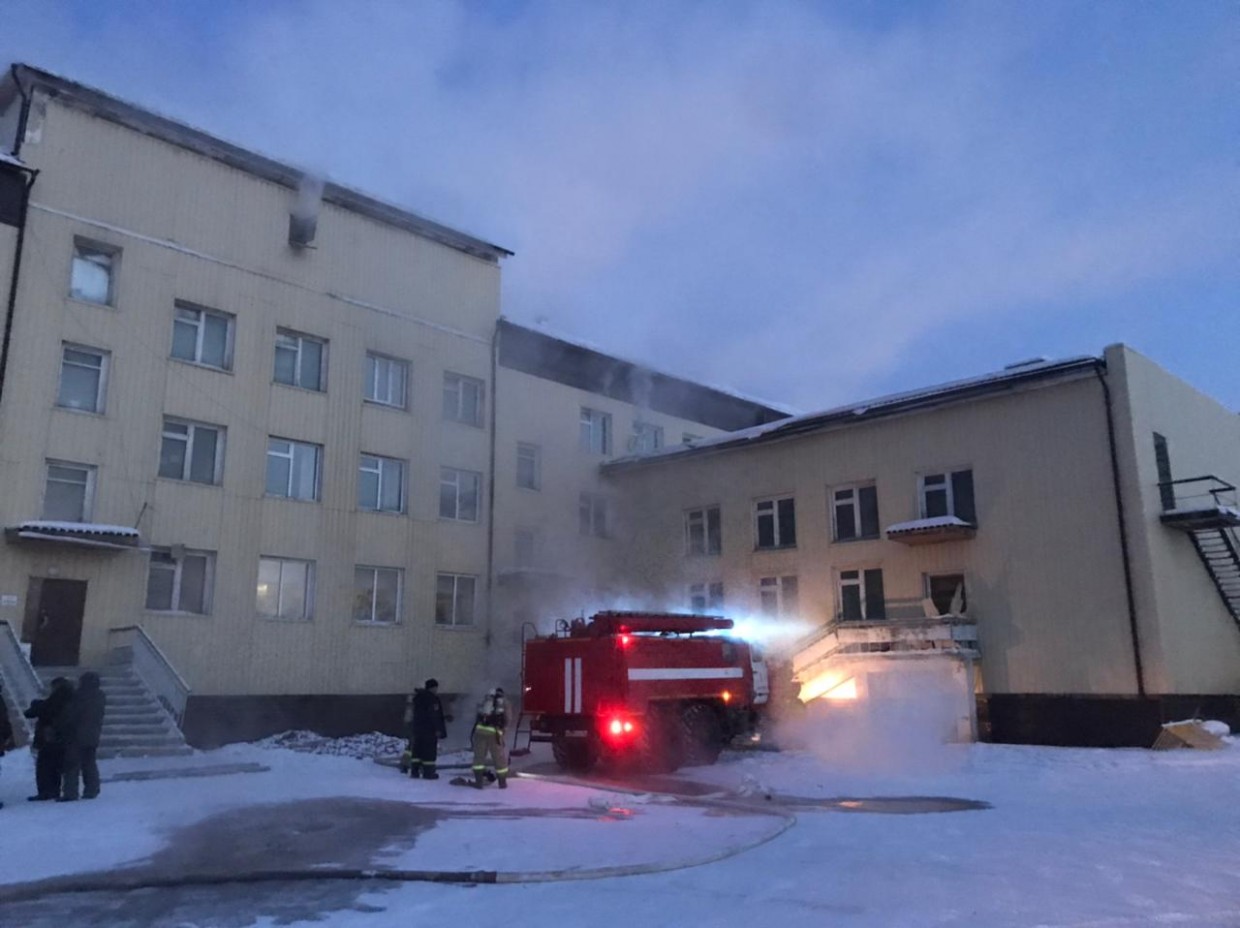 В школе села Борогонцы произошел пожар