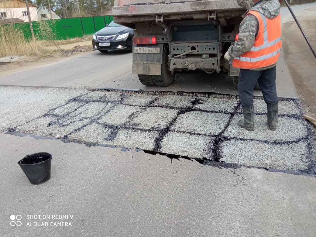 Ямочный ремонт улиц города Якутска в 2021 году