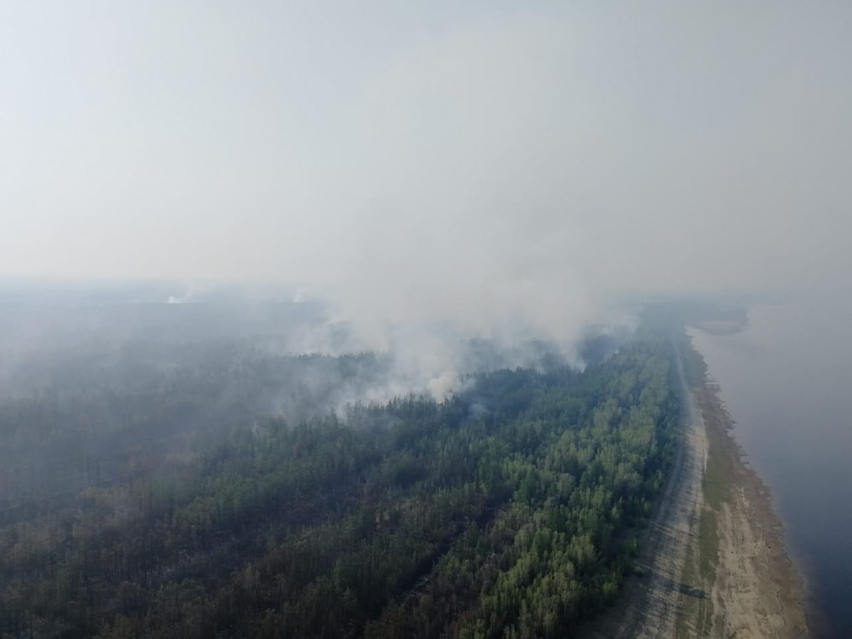 Причастный к возникновению пожара близ села Тюбяй дал признательные показания. Возбуждено уголовное дело
