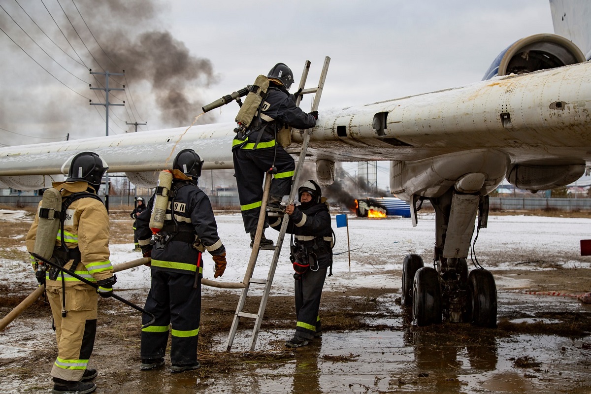 В аэропорту «Якутск» прошли учения по отработке действий в условиях аварийной ситуации