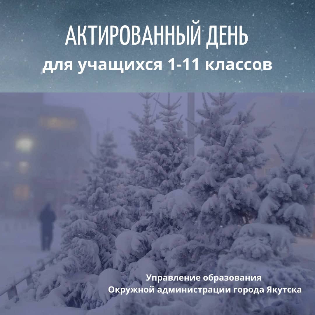 В Якутске актированный день для учащихся с 1 по 11 классы
