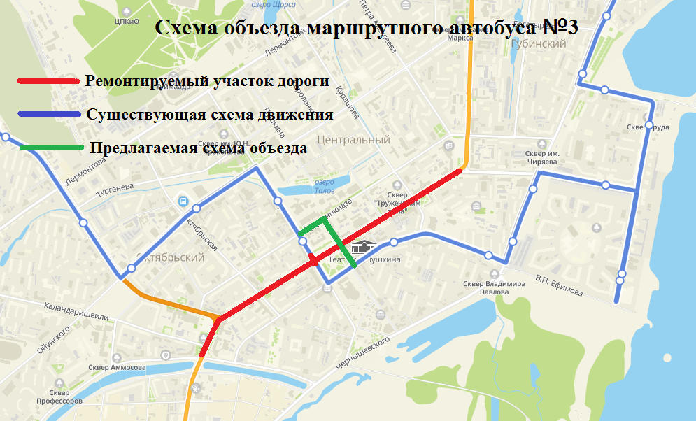 С 30 мая ограничат движение транспорта на перекрестке улицы Кирова и проспекта Ленина