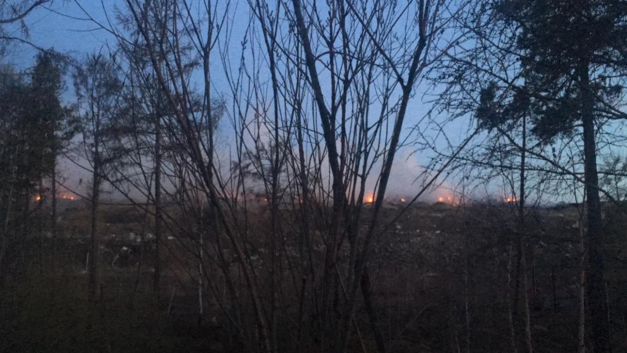 В Якутске сокращена площадь возгорания на полигоне ТКО