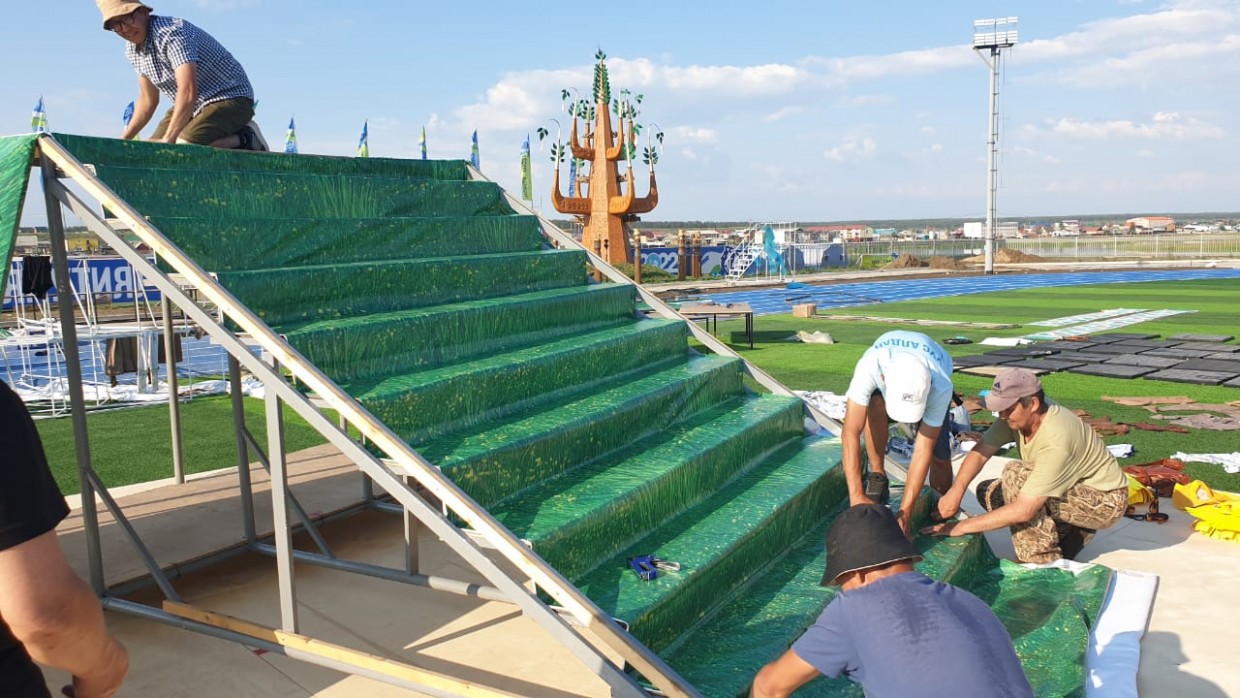 Продолжилась подготовка к церемонии открытия Спортивных игр народов Якутии