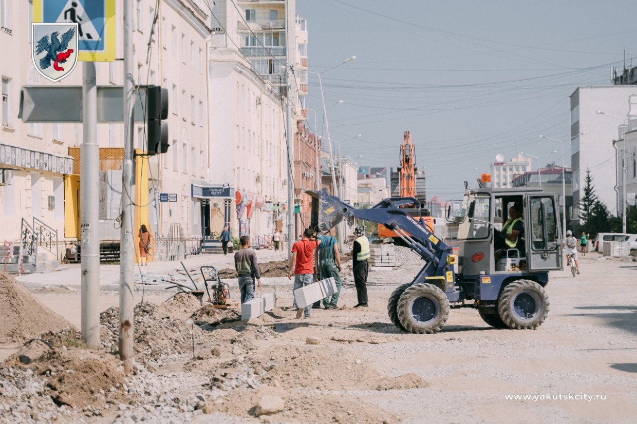 На проспекте Ленина завершают укладку последнего слоя основания перед асфальтированием