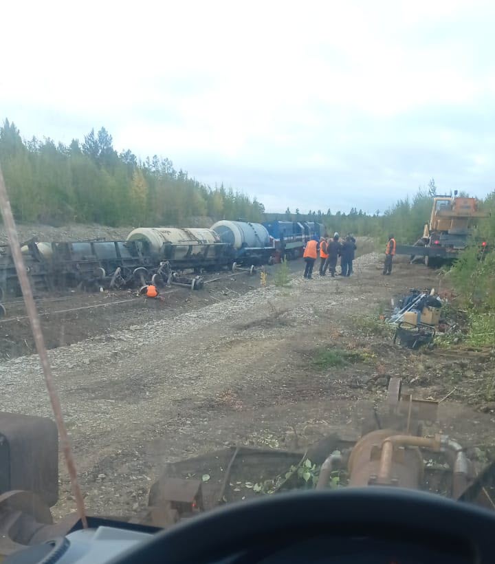 В Якутии произошел сход пустых вагонов грузового поезда. Пострадавших нет
