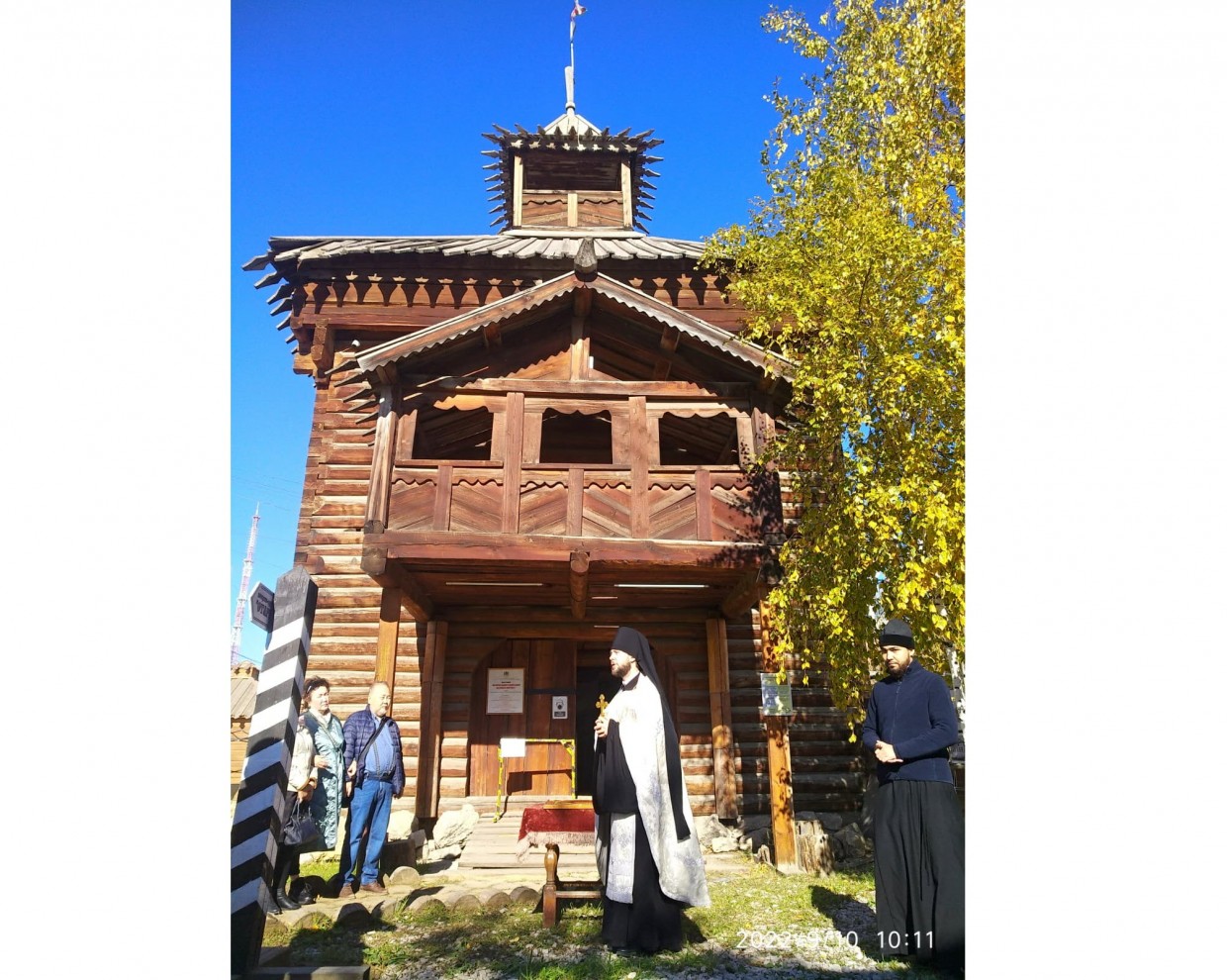 Фотофакт: В Надвратной башне Якутского острога установлена икона Спаса Нерукотворного