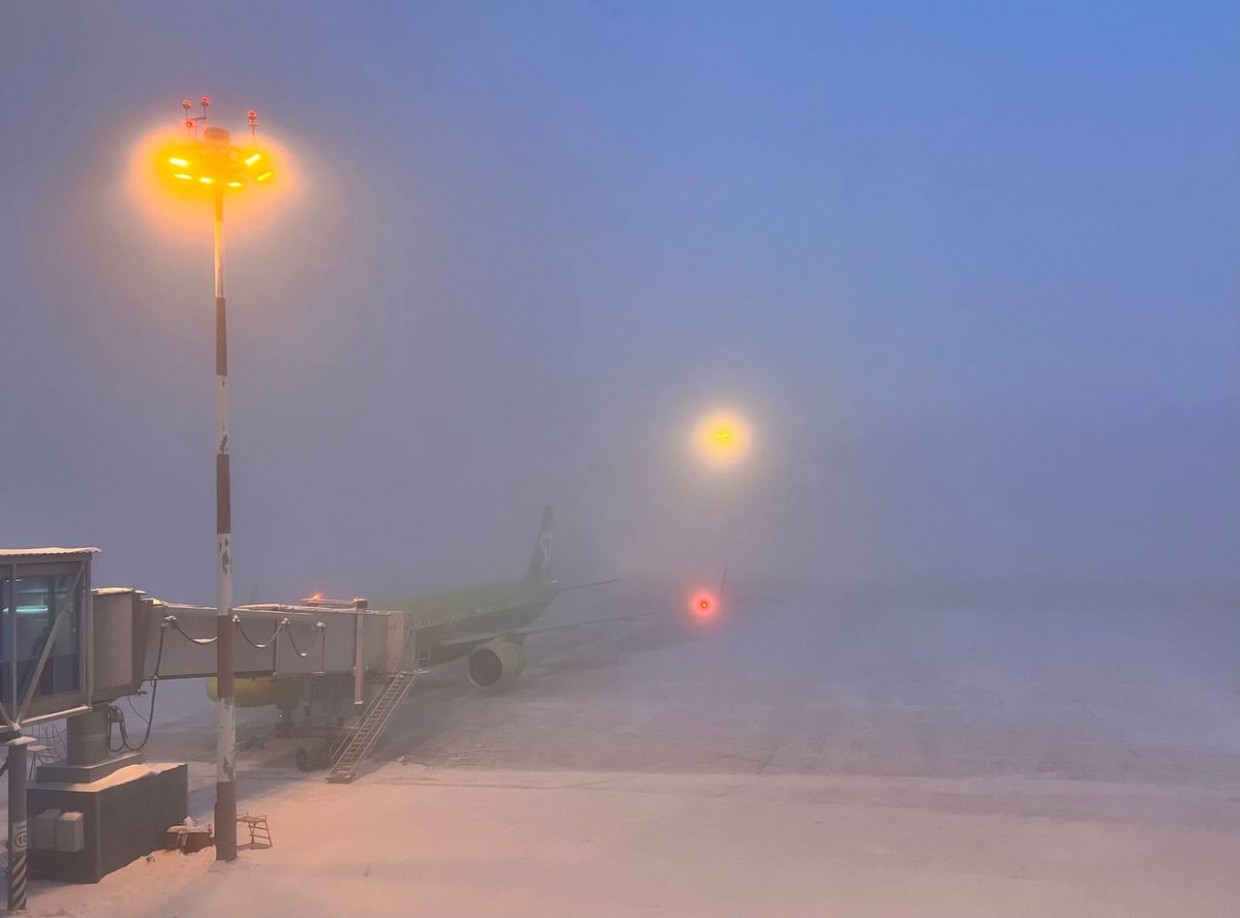 Аэропорт Якутска работает в условиях ограниченной видимости