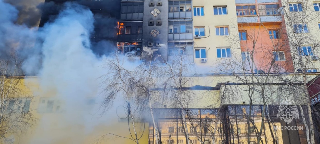 Пожар в центре Якутска