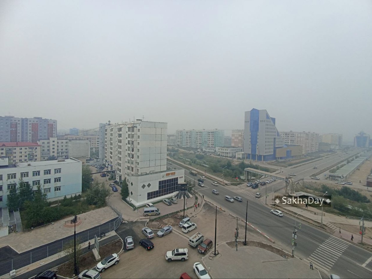 Якутск окутал сильный дым