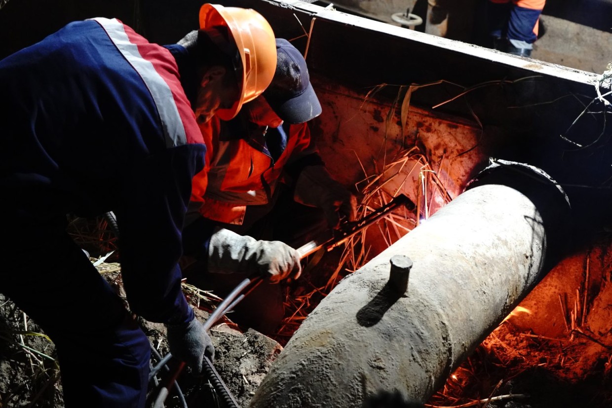 За одну ночь водоканальцы провели несколько десятков ремонтных работ