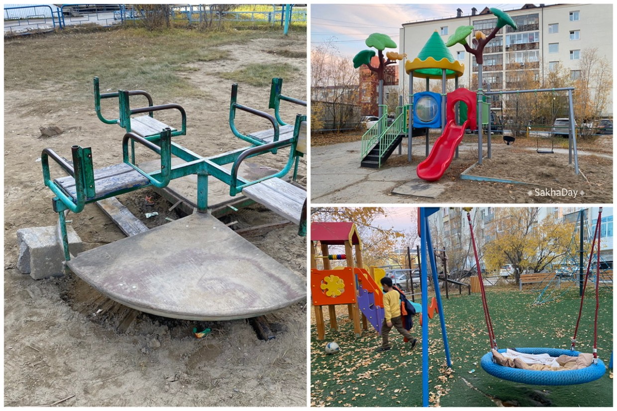 «Опасная карусель»: Блеск и нищета детских площадок в центре Якутска
