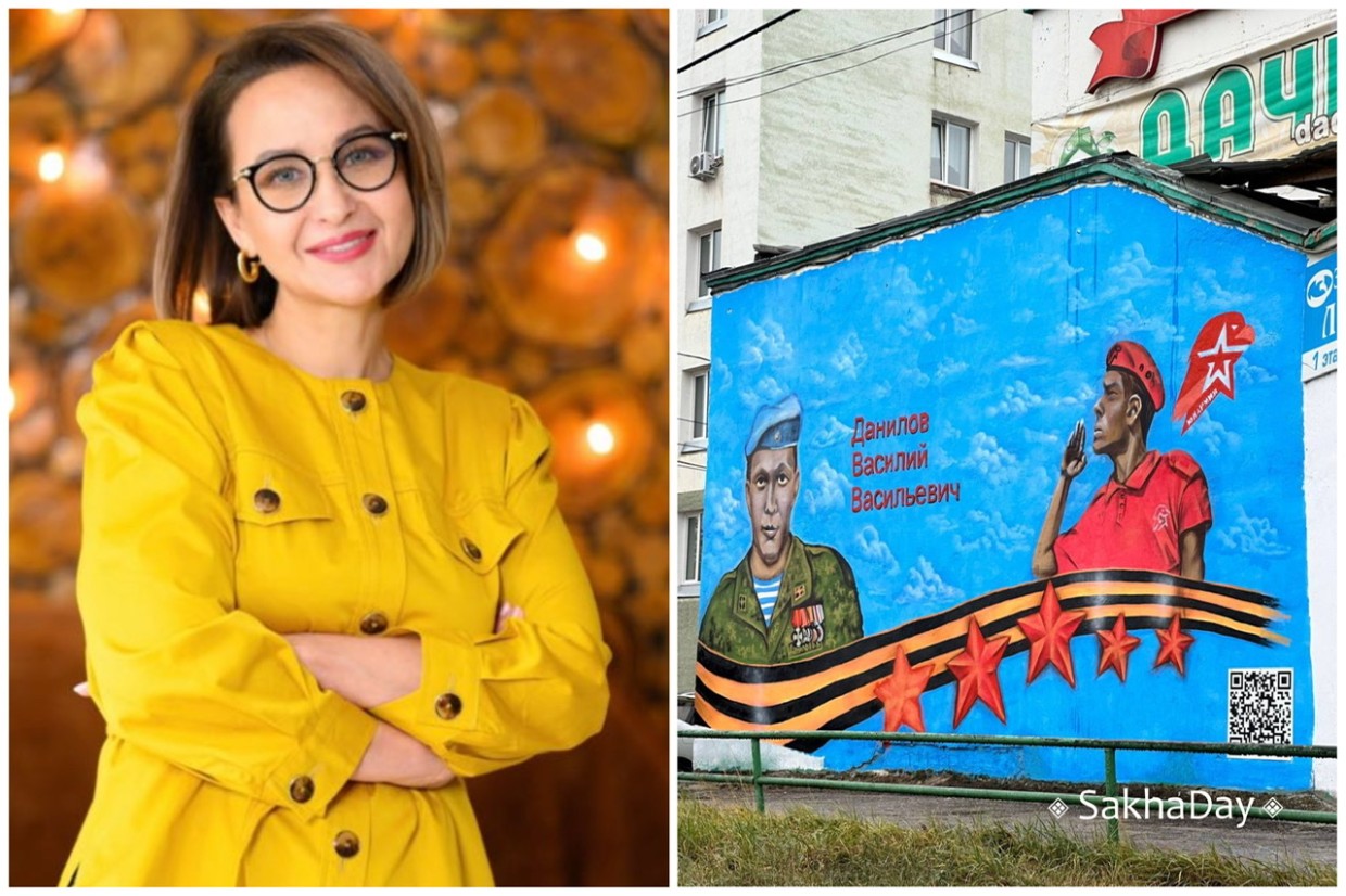 Руководитель «Движения первых» о мурале участнику СВО: «Результат зависел от подбора красок, в Якутске выбор небольшой»