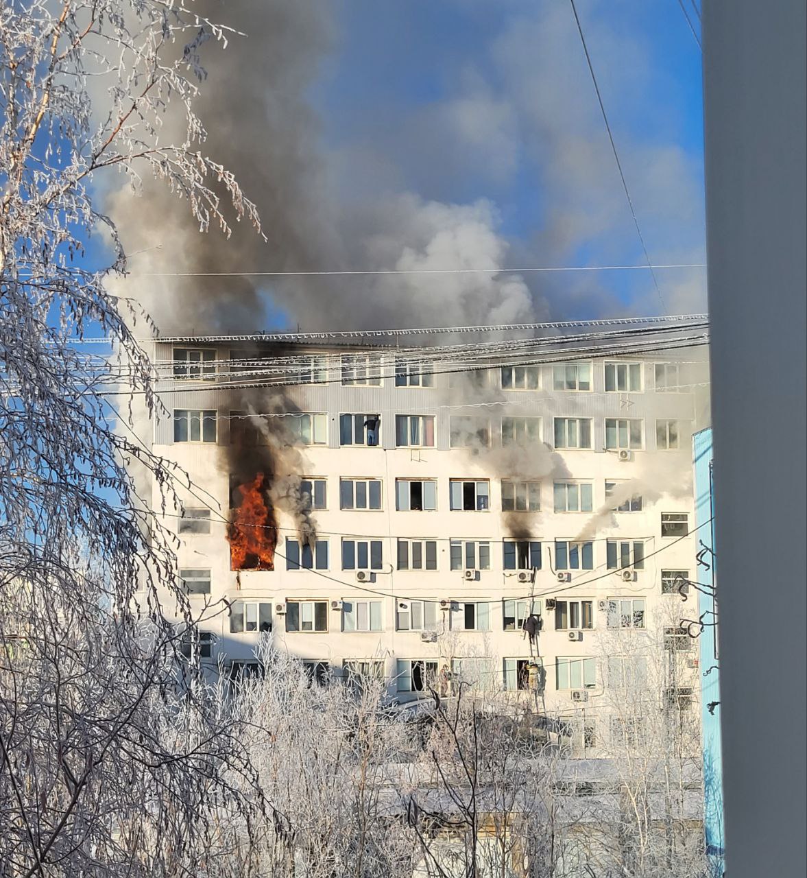 Фотофакт: Пожар в центре Якутска