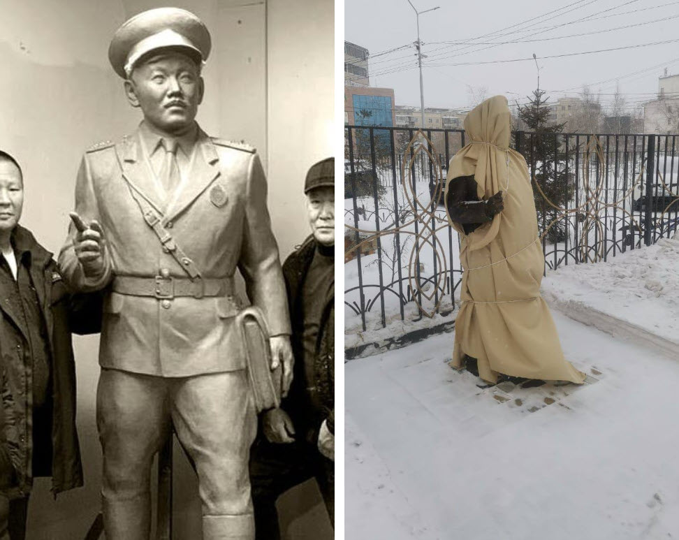 Фотофакт: В Якутске откроют скульптуру участкового