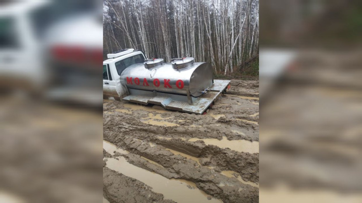 В Сунтарском улусе из-за разбитых дорог фермеры не имеют возможности сдать молоко