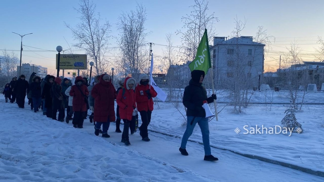 В Якутске митинг против отмены выборов мэра Якутска завершился символическим шествием