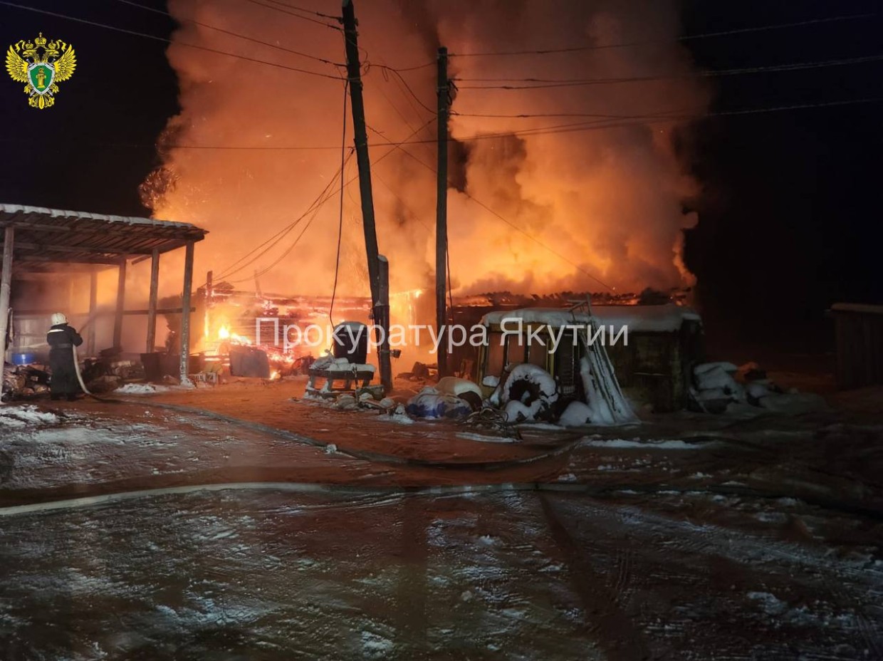 В пожаре, произошедшем на территории Амгинского филиала 