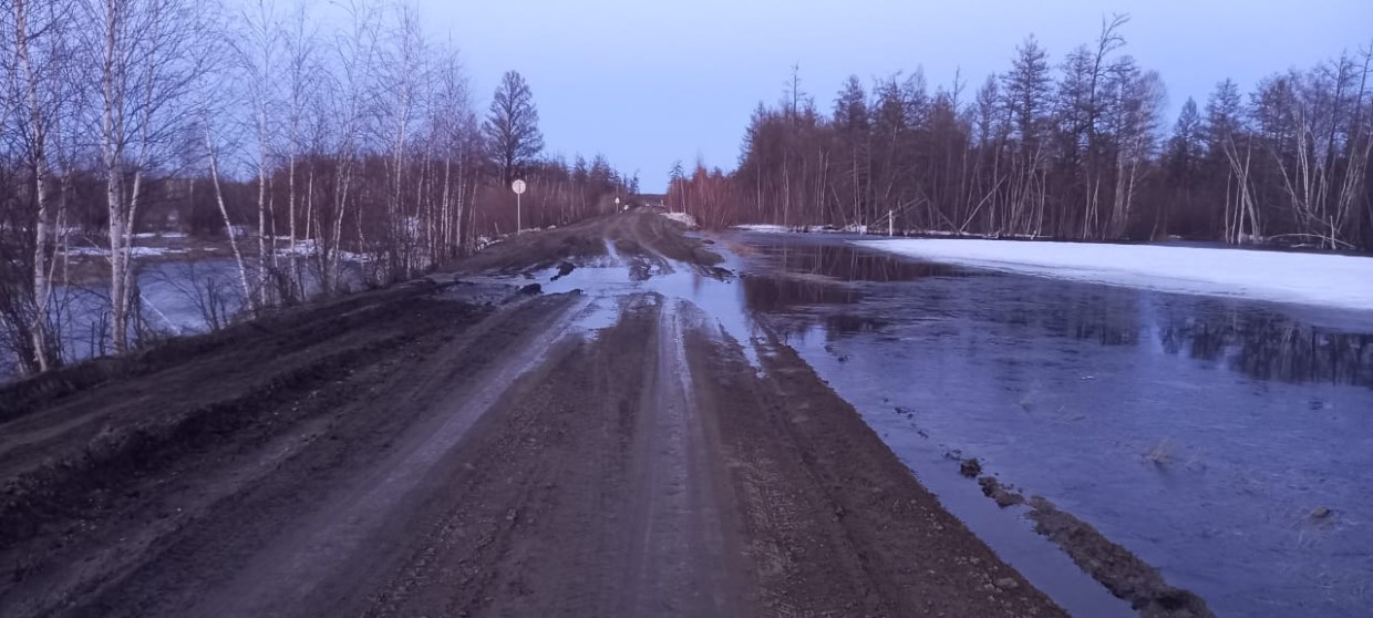 На автодороге "Кобяй" возможен размыв дорожного полотна