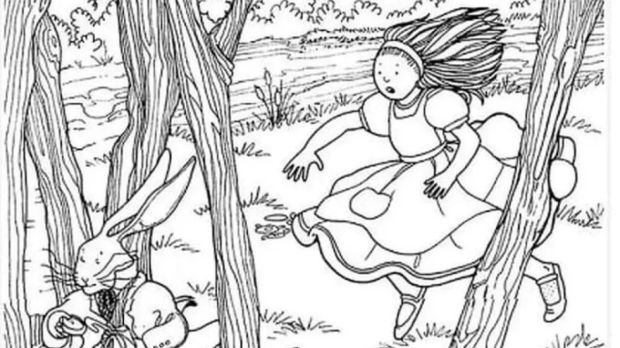 Помогите Алисе догнать кролика: оптическая иллюзия для вашей зоркости — у вас всего 30 секунд, чтобы найти 10 скрытых предметов