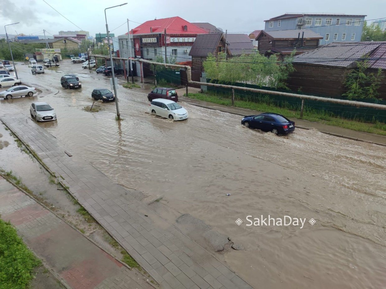 Якутск утонул из-за сильного дождя
