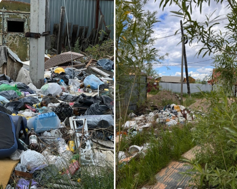 ЯКУТСКЭКОСЕТИ:  несанкционированная свалка у многоквартирного дома