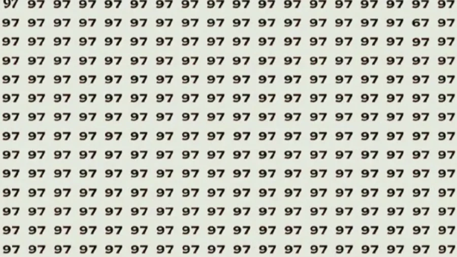 Тест на внимательность: найдите цифру 67 среди сотен 97 — головоломка для самых глазастых и бодрых разумом