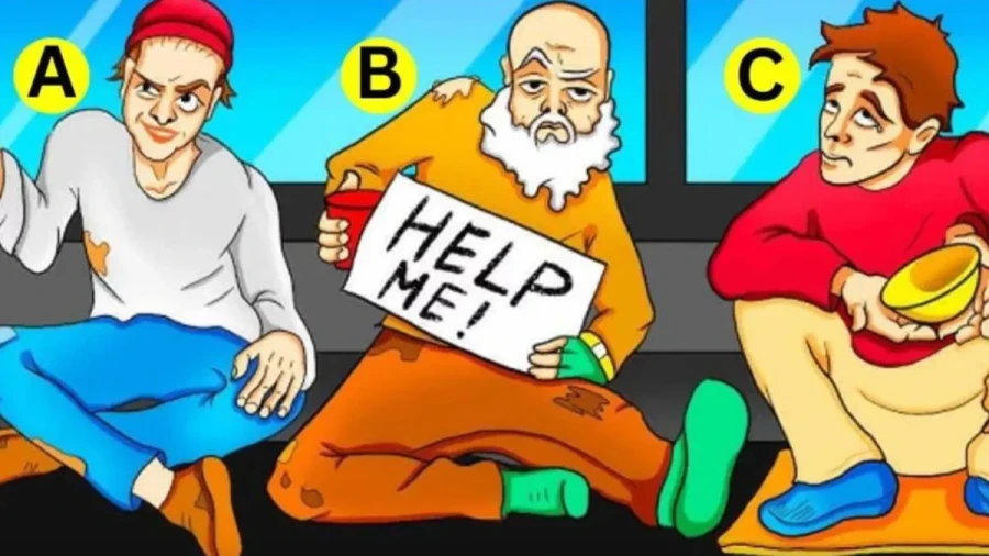 На воре шапка горит: отгадайте, кто из 3 попрошаек не нуждается в помощи, а строит карьеру — нужен острый глаз