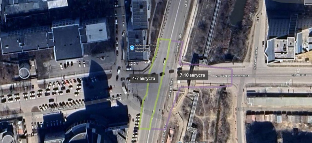 В Якутске с 4 августа планируются работы работы на перекрестке Ленина и Хабарова. В связи с этим изменятся автобусные маршруты