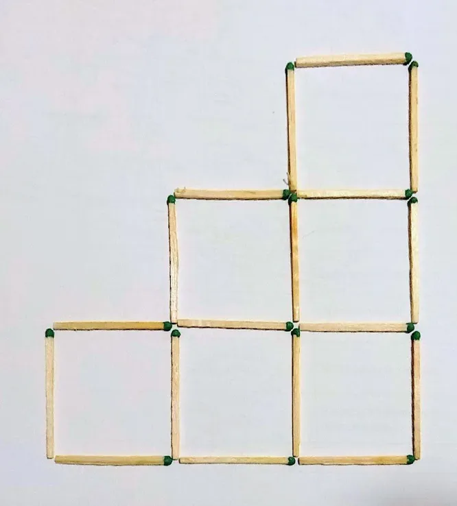 Мозговой штурм из спичек: попробуйте сделать так, чтобы получилось 2 квадрата — головоломка для самых выносливых извилин