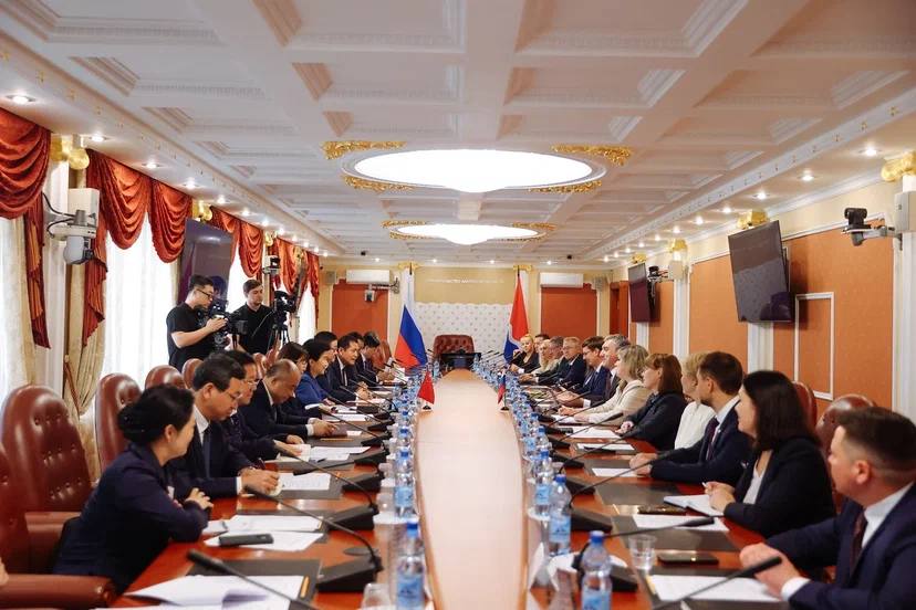 Строительство совмещенного  моста через Амур обсудили губернатор Амурской области и губернатор китайской провинции Хэйлунцзян