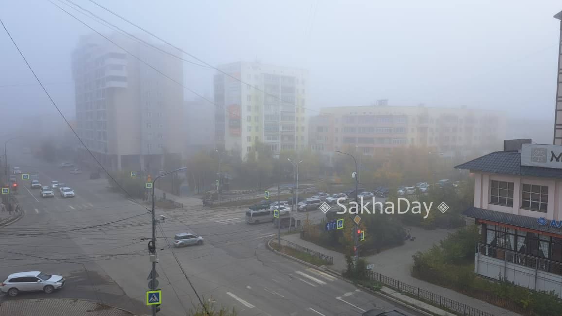 Утром Якутск окутал туман: задержаны авиарейсы